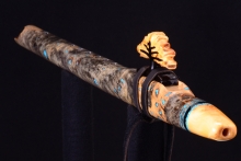 Buckeye Burl Native American Flute, Minor, Mid G-4, #H58J